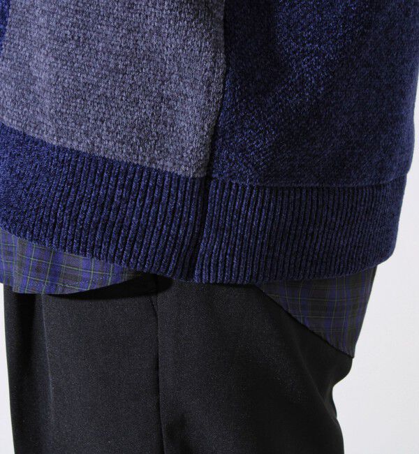 GLOSTER「【GLOSTER/グロスター】モールブロッキング ニットプルオーバー」|ニット・セーター|