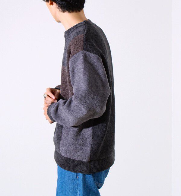 GLOSTER「【GLOSTER/グロスター】モールブロッキング ニットプルオーバー」|ニット・セーター|