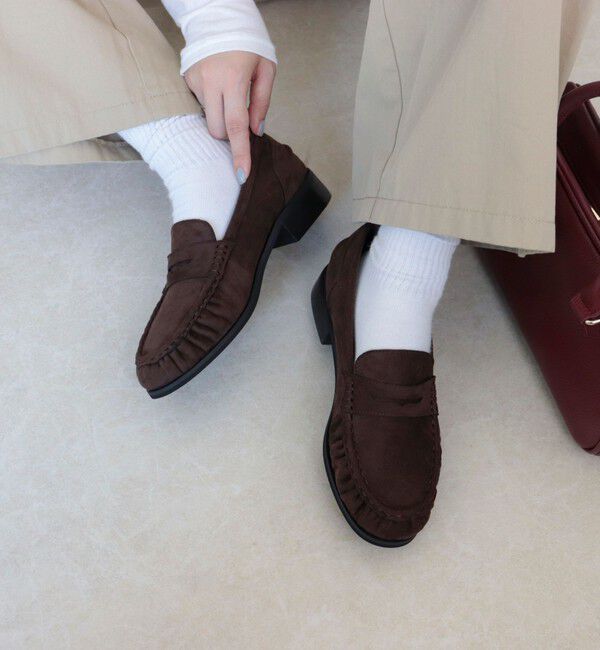 fredy emue「ポリスエードギャザーローファー」|その他|