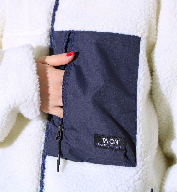 GLOSTER「【2WAYで着回せる】【UNISEX】GLOSTER配色別注 TAIONボア&times;ダウンブルゾン」|ダウン|