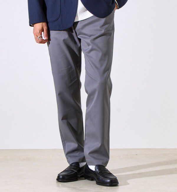 GLOSTER「【ビジカジ対応】スマートチノストレッチパンツ」|チノ|ミディアムグレー