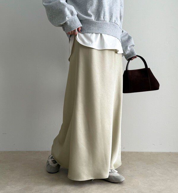 fredy emue「ヘビーサテンバイアススカート」|スカート|