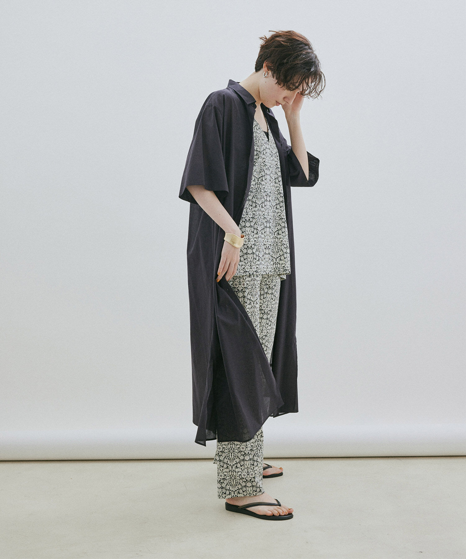 SALON adam et rope'「ワッシャーローンシャツワンピース / 無地・ストライプ」|その他|