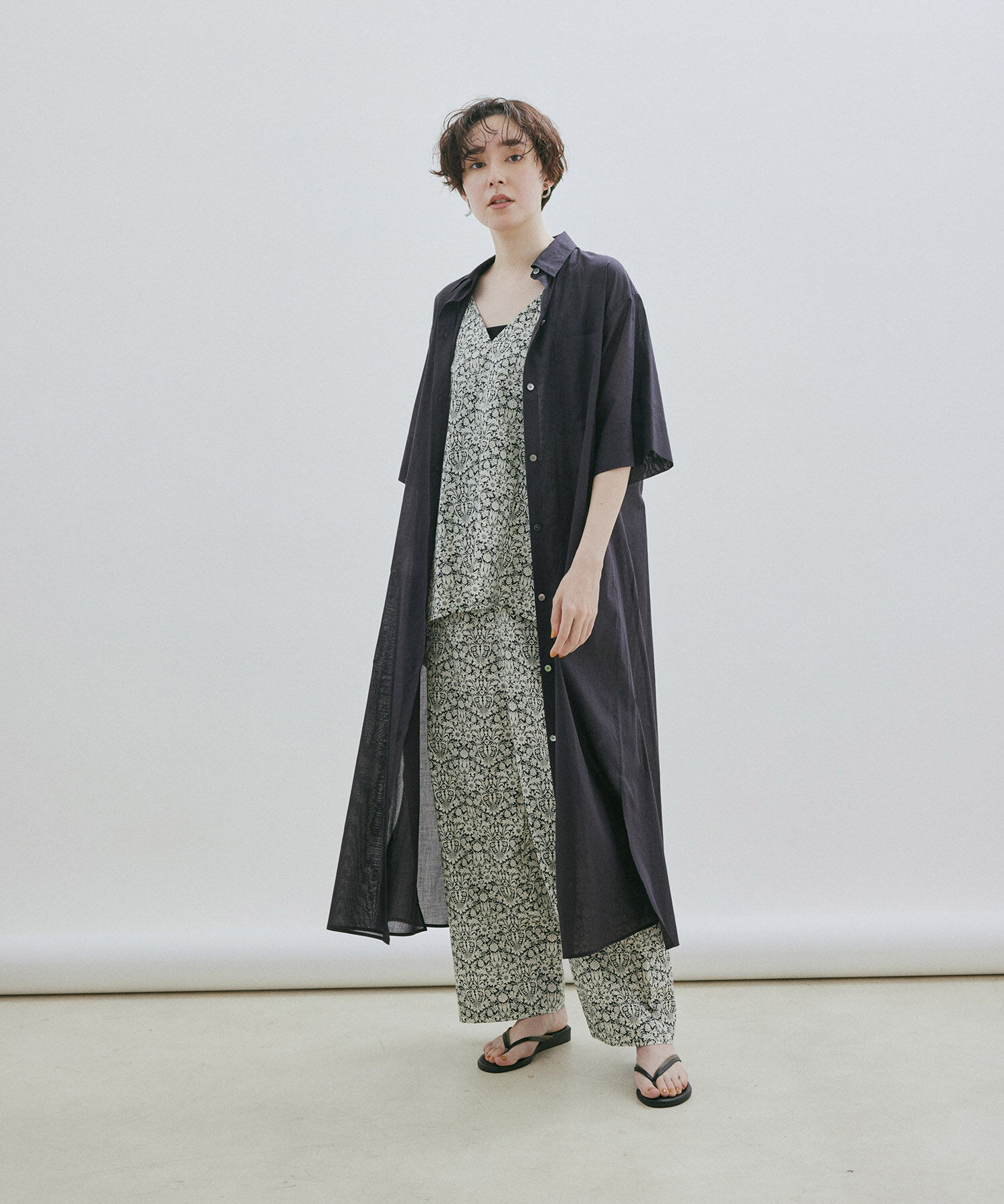 SALON adam et rope'「ワッシャーローンシャツワンピース / 無地・ストライプ」|その他|