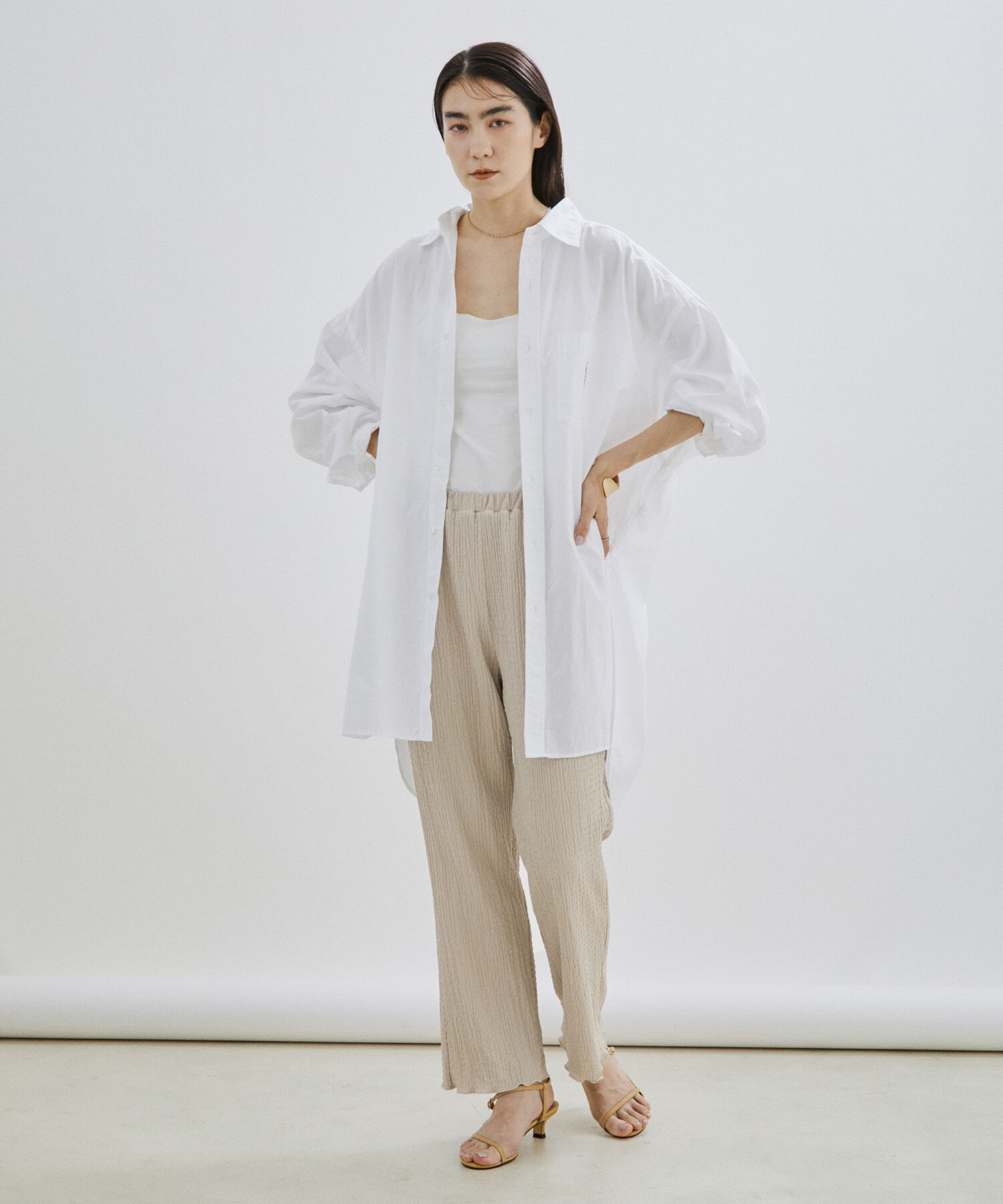 SALON adam et rope'「【WEB限定】【セットアップ対応】ラッセルシャーリングイージーパンツ」|その他|