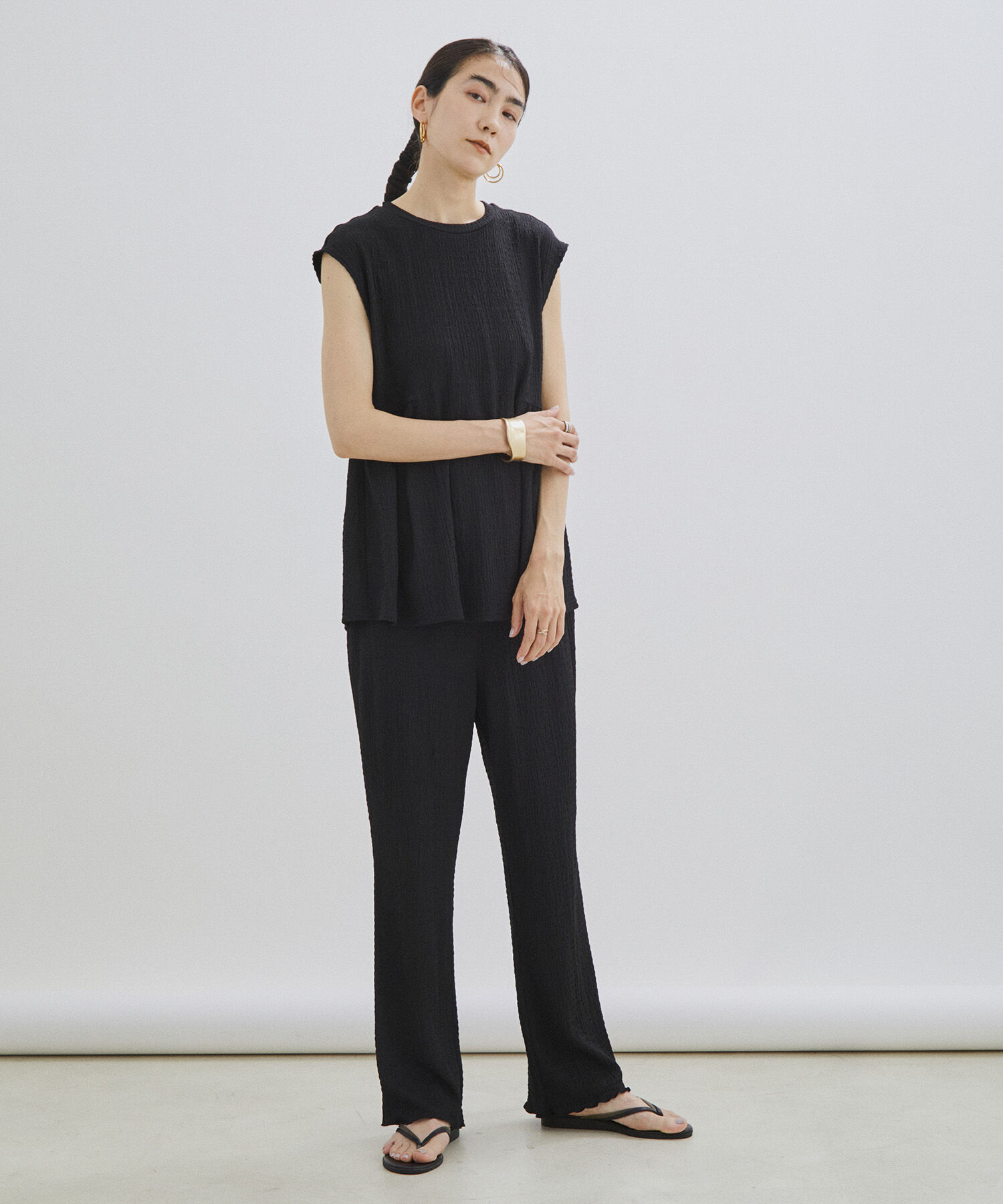 SALON adam et rope'「【WEB限定】【セットアップ対応】ラッセルシャーリングイージーパンツ」|その他|