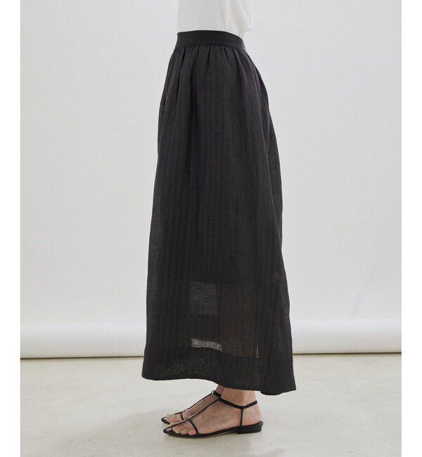 SALON adam et rope'「シルクリネンフレアースカート」|スカート|