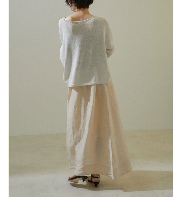 SALON adam et rope'「シルクリネンフレアースカート」|スカート|