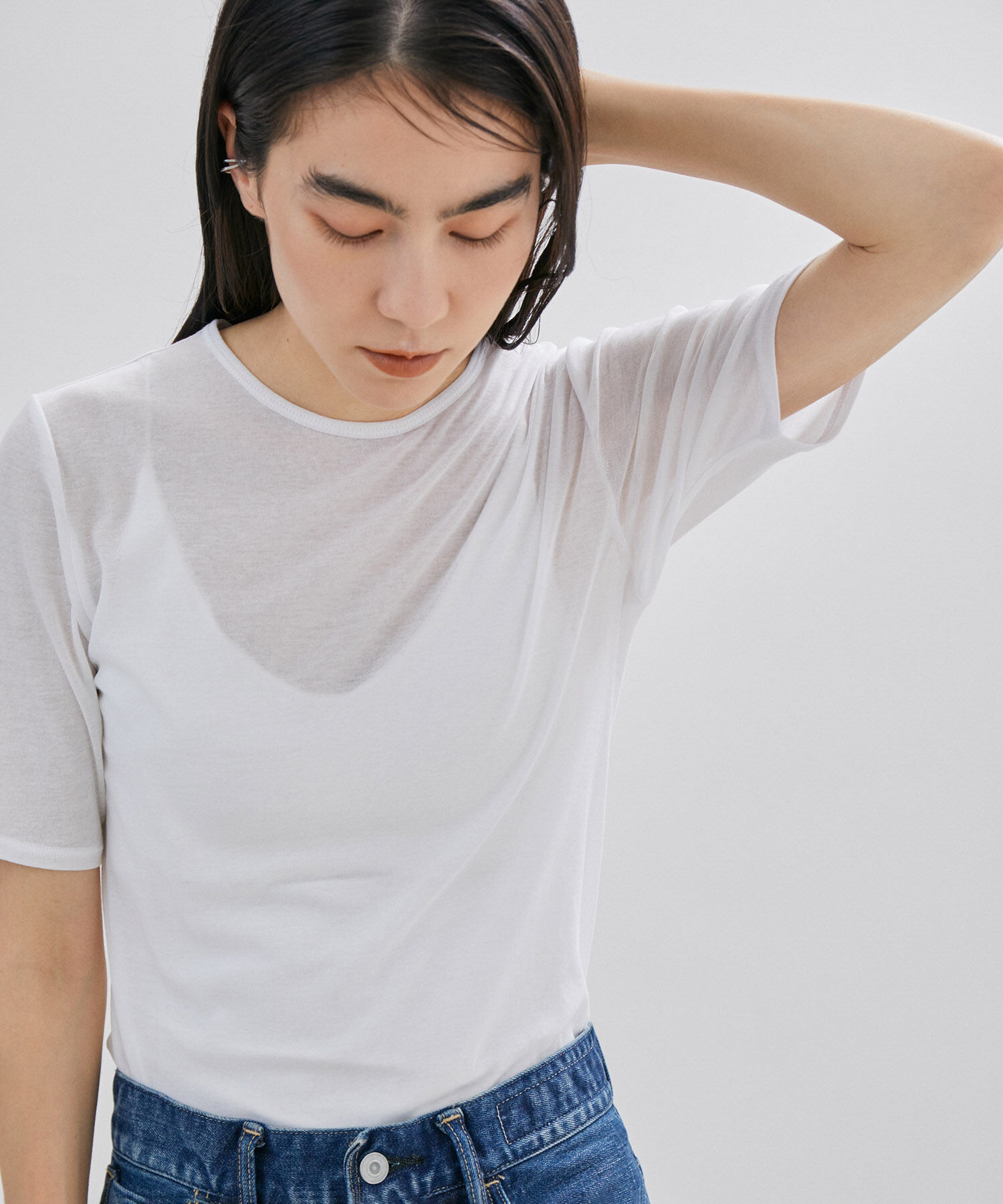 SALON adam et rope'「シアークルーネックTシャツ」|Tシャツ・カットソー|