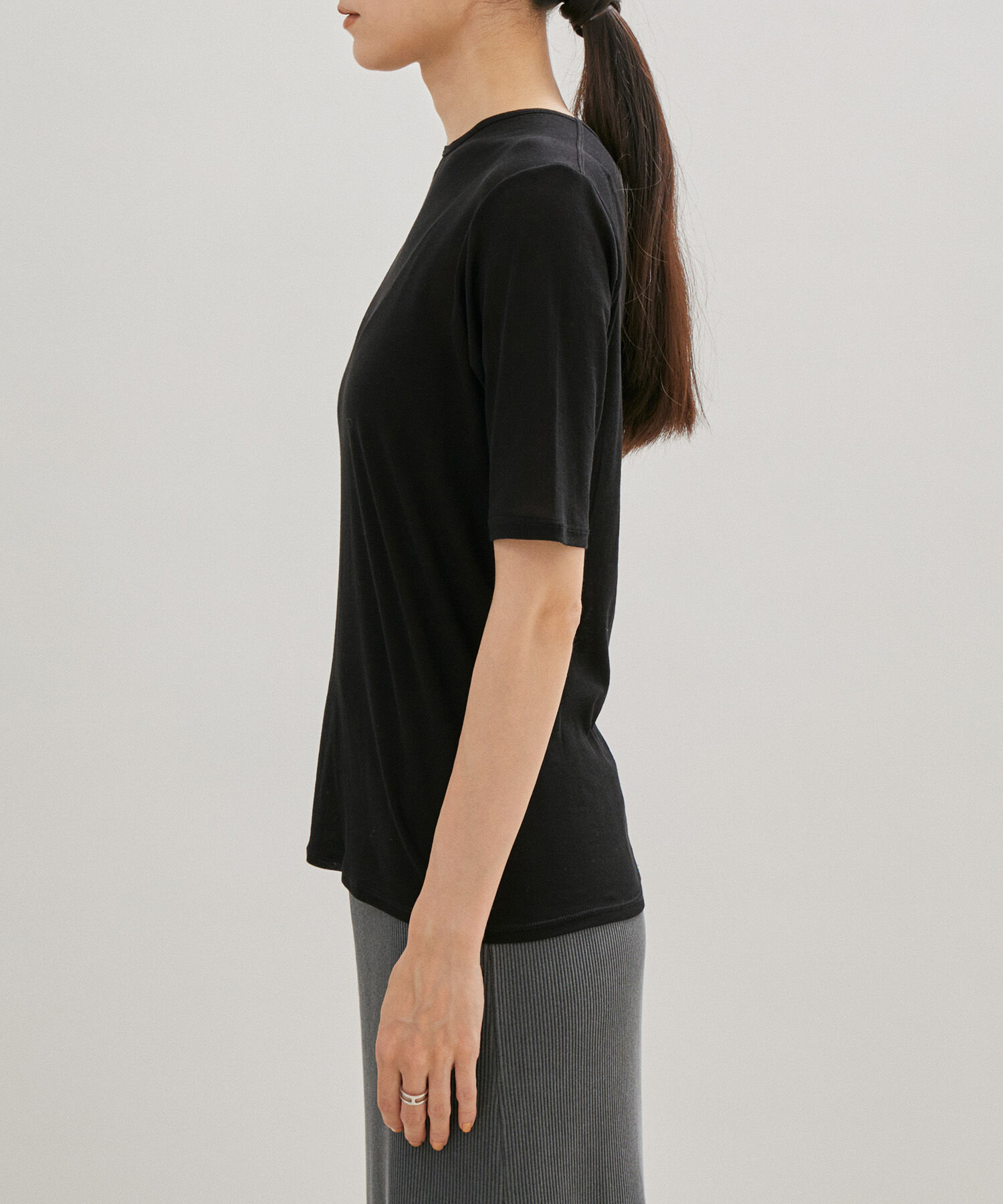 SALON adam et rope'「シアークルーネックTシャツ」|Tシャツ・カットソー|