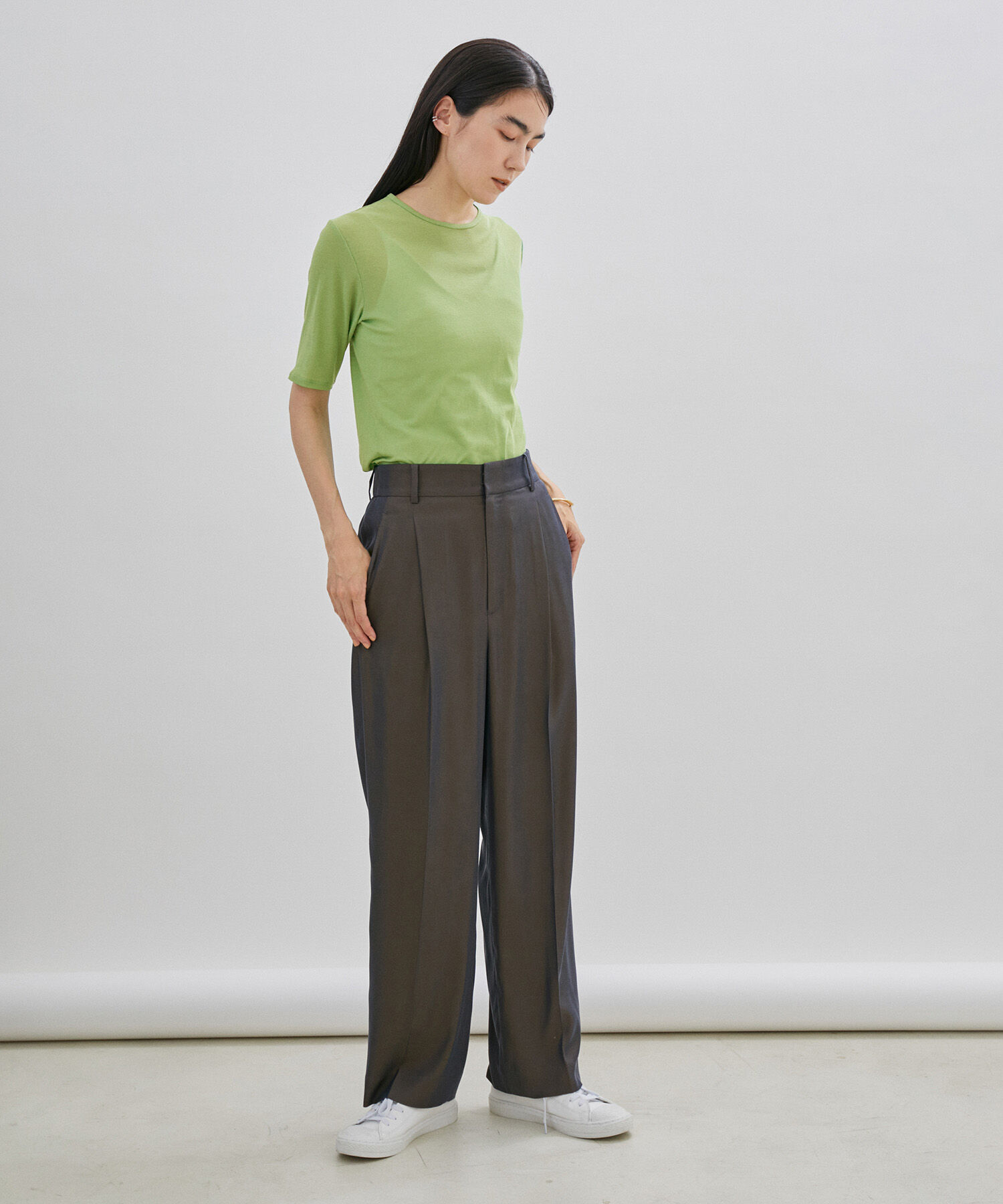 SALON adam et rope'「シアークルーネックTシャツ」|Tシャツ・カットソー|