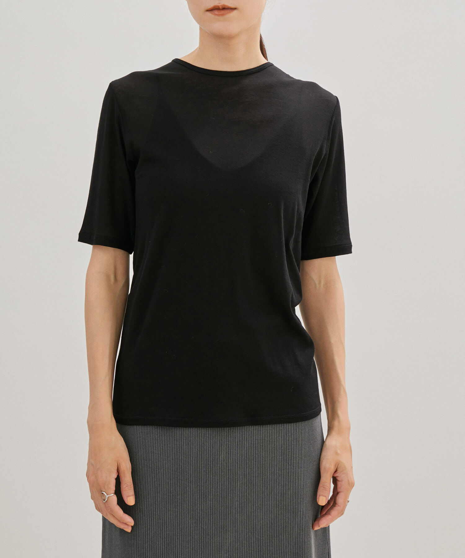 SALON adam et rope'「シアークルーネックTシャツ」|Tシャツ・カットソー|