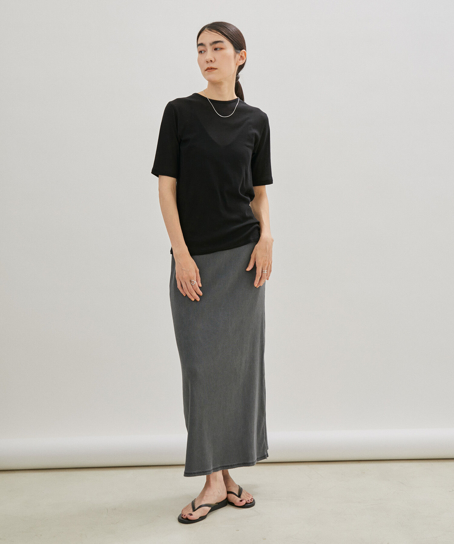 SALON adam et rope'「シアークルーネックTシャツ」|Tシャツ・カットソー|