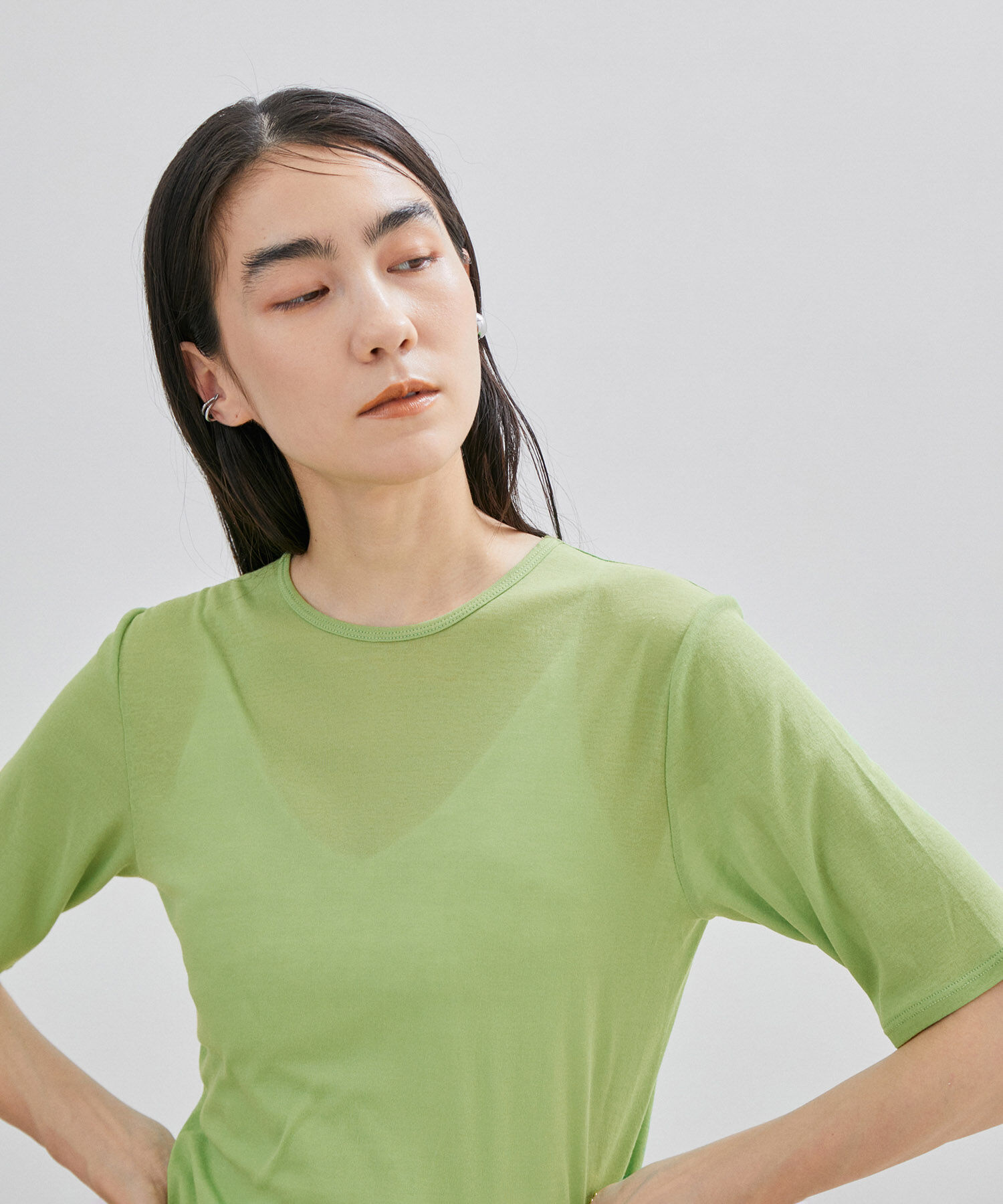 SALON adam et rope'「シアークルーネックTシャツ」|Tシャツ・カットソー|