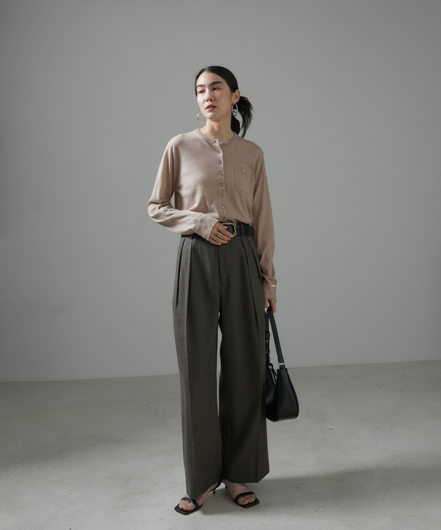 SALON adam et rope'「ウォッシャブルウールクルーネックカーディガン」|カーディガン|