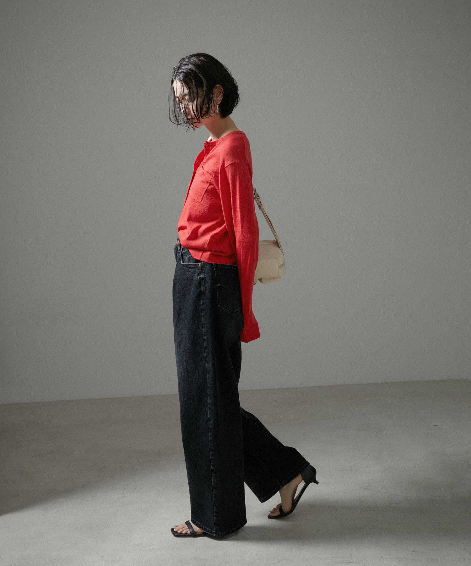 SALON adam et rope'「ウォッシャブルウールクルーネックカーディガン」|カーディガン|