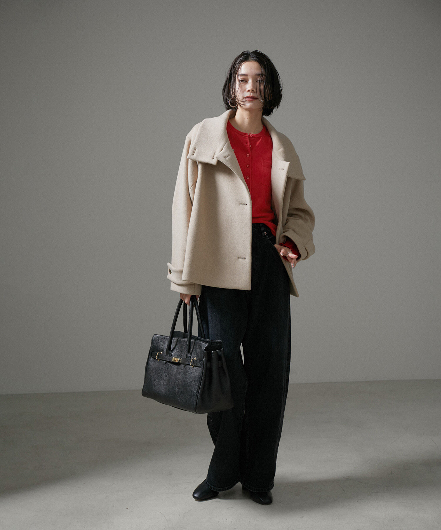 SALON adam et rope'「ウォッシャブルウールクルーネックカーディガン」|カーディガン|