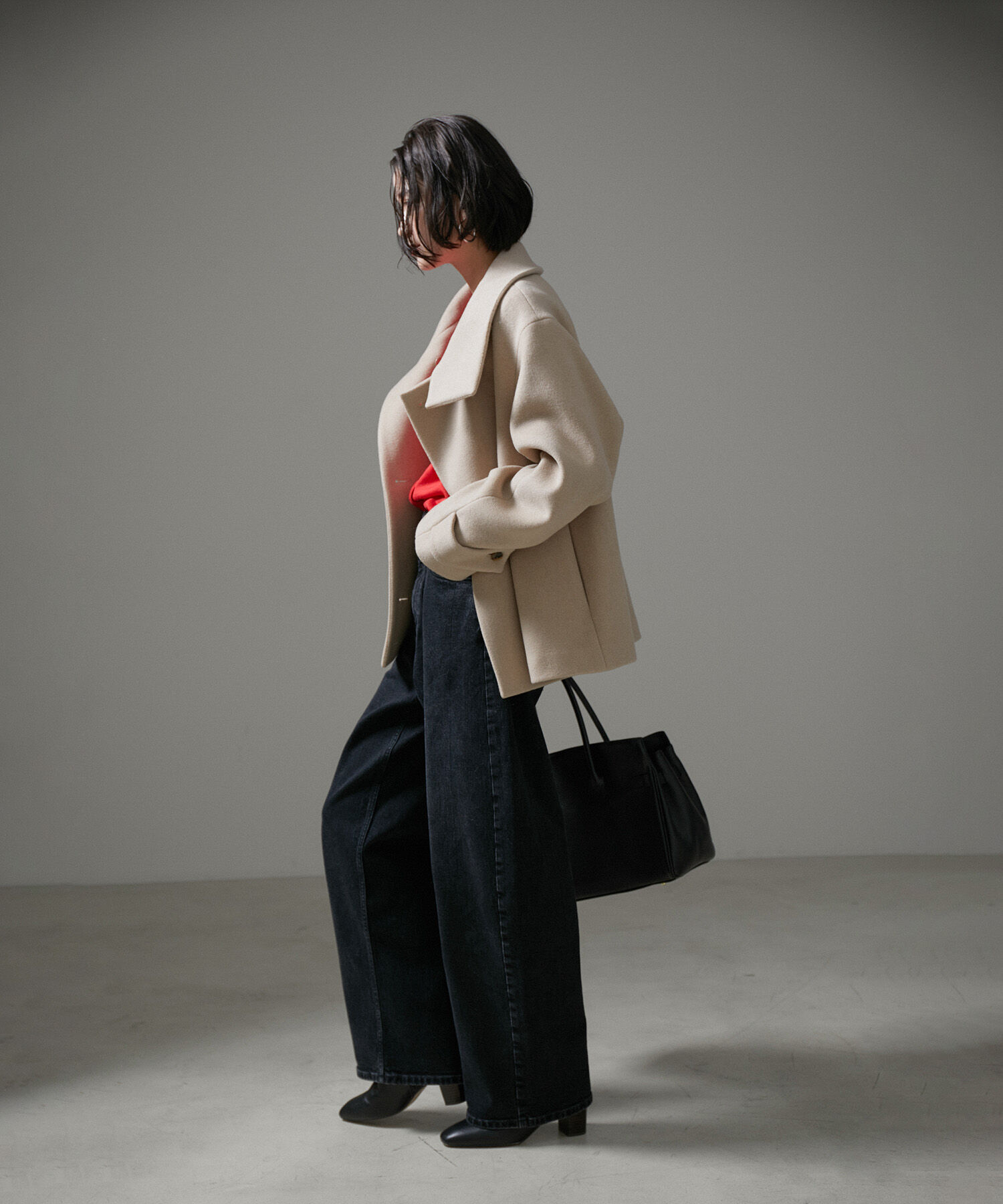 SALON adam et rope'「ウォッシャブルウールクルーネックカーディガン」|カーディガン|