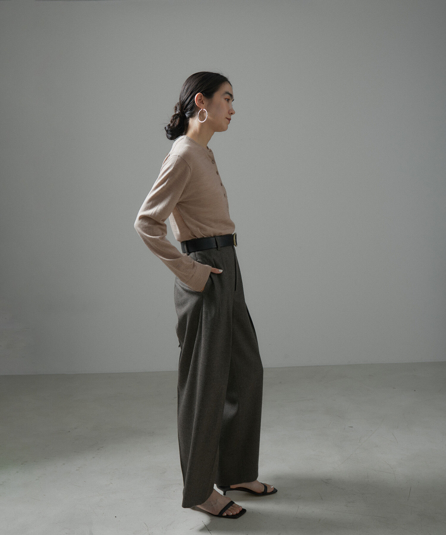 SALON adam et rope'「ウォッシャブルウールクルーネックカーディガン」|カーディガン|