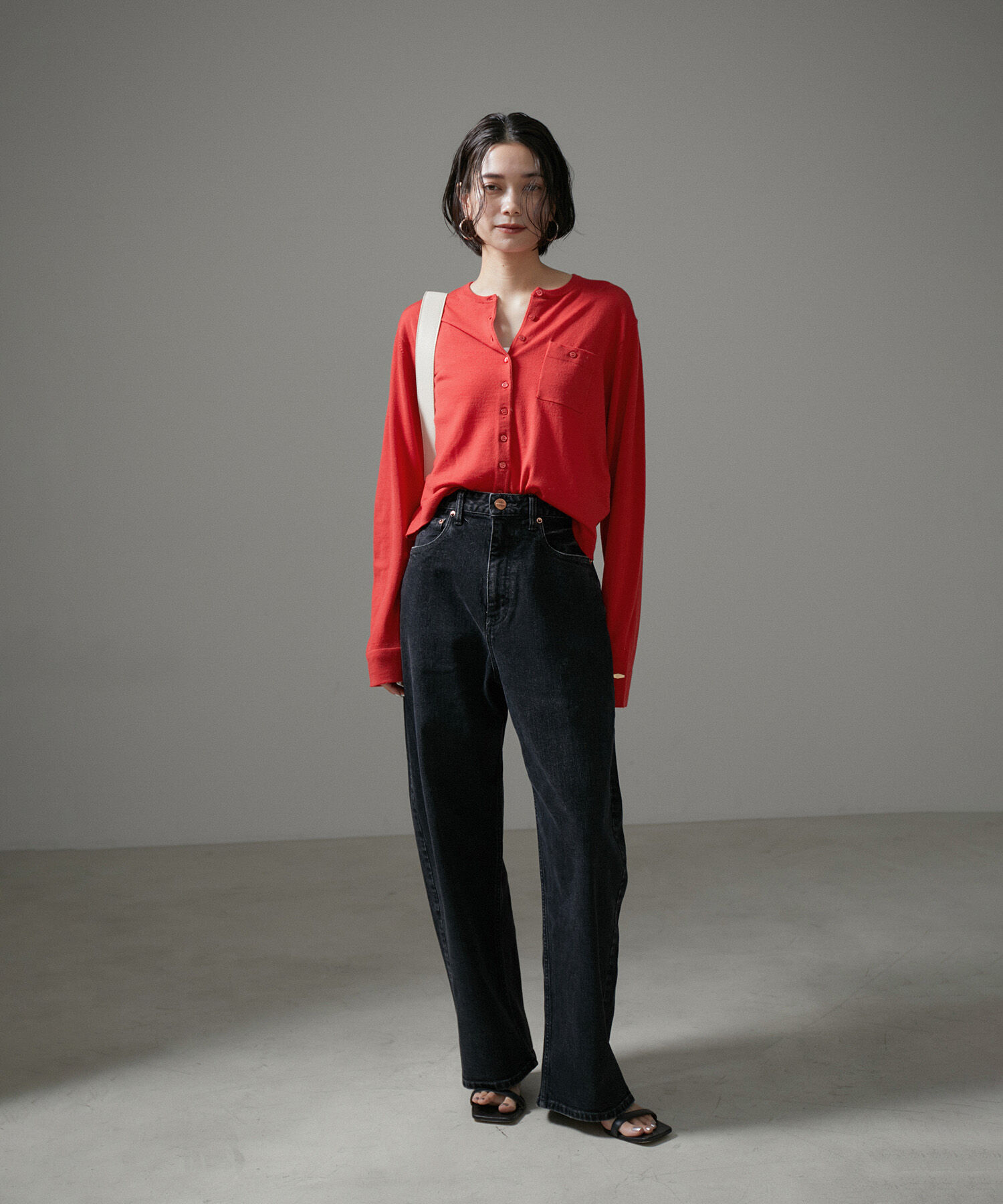 SALON adam et rope'「ウォッシャブルウールクルーネックカーディガン」|カーディガン|