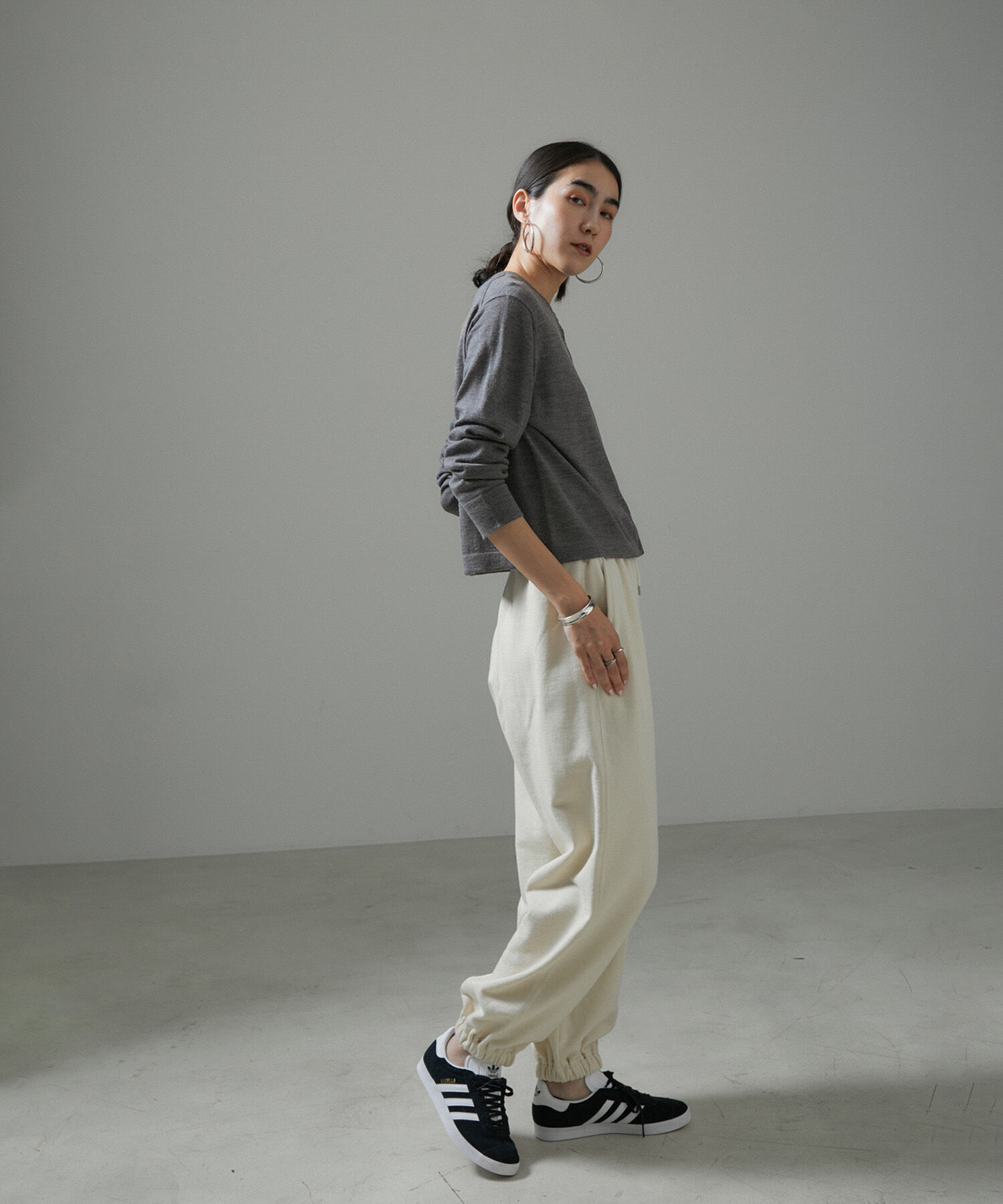 SALON adam et rope'「ウォッシャブルウールクルーネックカーディガン」|カーディガン|