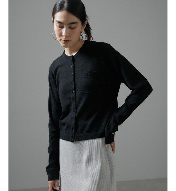 SALON adam et rope'「ウォッシャブルウールクルーネックカーディガン」|カーディガン|