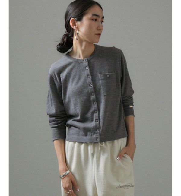 SALON adam et rope'「ウォッシャブルウールクルーネックカーディガン」|カーディガン|