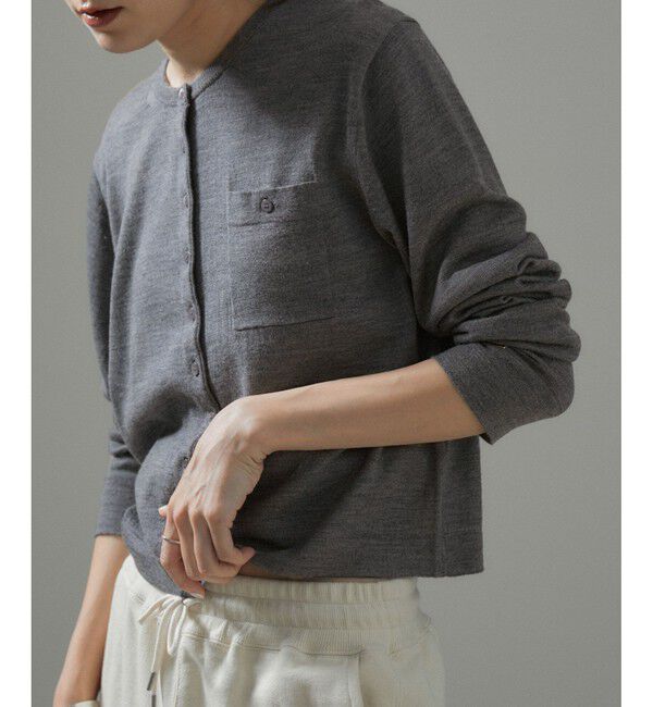 SALON adam et rope'「ウォッシャブルウールクルーネックカーディガン」|カーディガン|