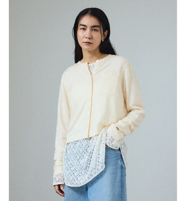 SALON adam et rope'「ウォッシャブルウールクルーネックカーディガン」|カーディガン|