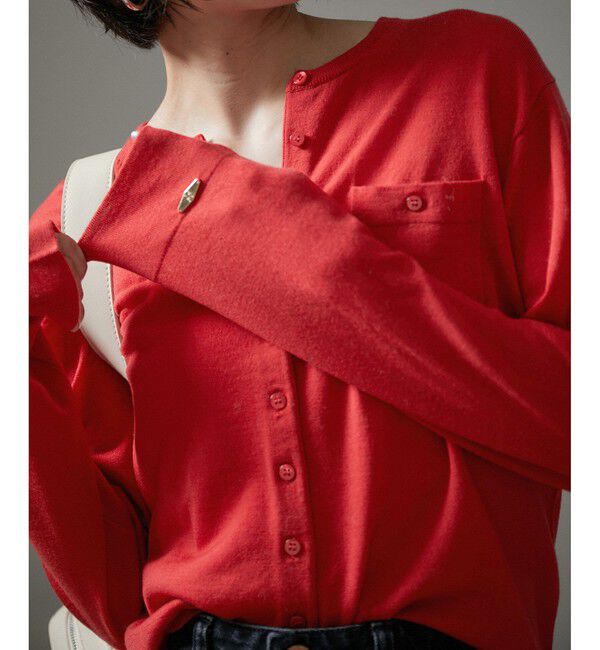 SALON adam et rope'「ウォッシャブルウールクルーネックカーディガン」|カーディガン|