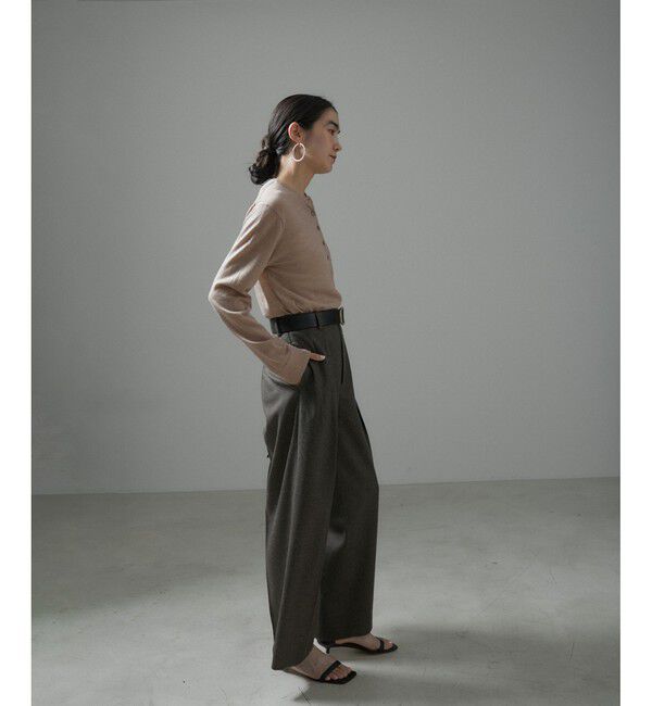 SALON adam et rope'「ウォッシャブルウールクルーネックカーディガン」|カーディガン|