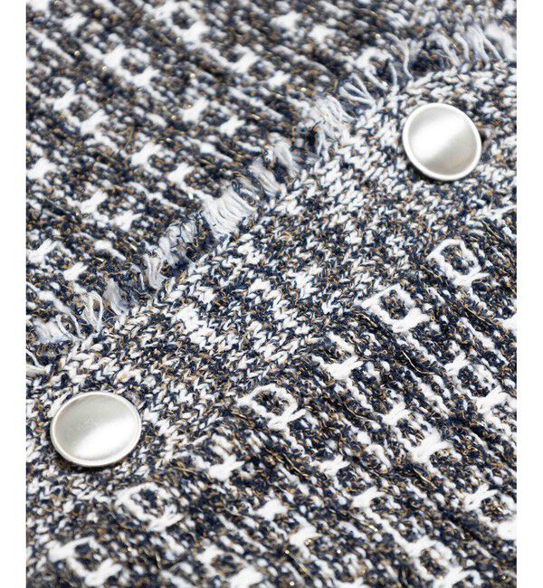 SALON adam et rope'「ツイードライクラメニットジャケット」|カーディガン|