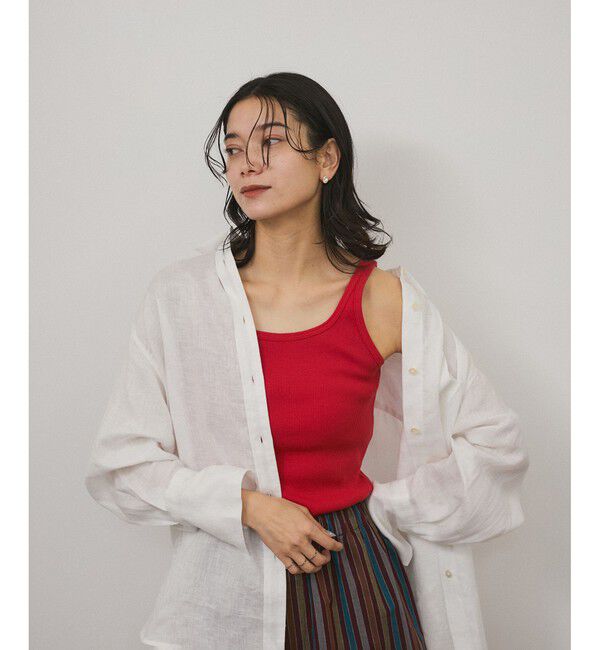 SALON adam et rope'「【WEB限定】ヨーロピアンフラックスリネンオーバーシャツ」|シャツ・ブラウス|