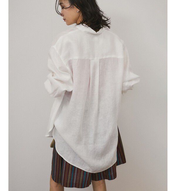 SALON adam et rope'「【WEB限定】ヨーロピアンフラックスリネンオーバーシャツ」|シャツ・ブラウス|