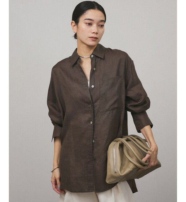 SALON adam et rope'「【WEB限定】ヨーロピアンフラックスリネンオーバーシャツ」|シャツ・ブラウス|