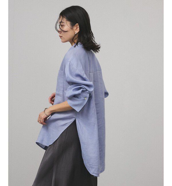SALON adam et rope'「【WEB限定】ヨーロピアンフラックスリネンオーバーシャツ」|シャツ・ブラウス|