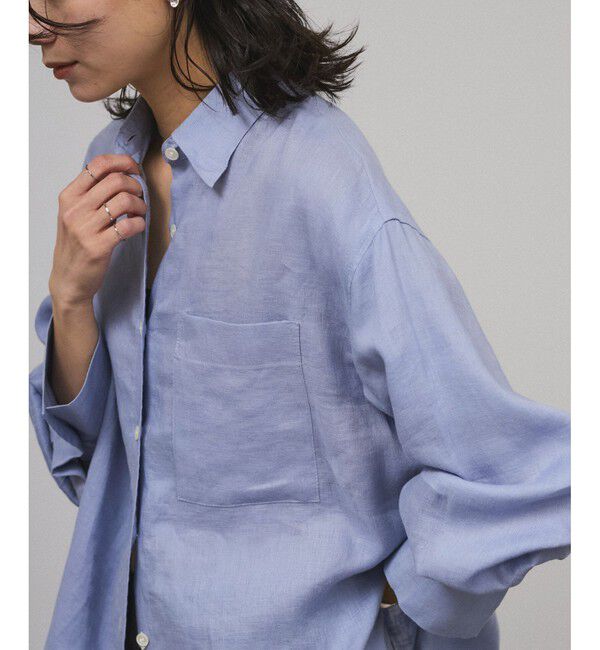 SALON adam et rope'「【WEB限定】ヨーロピアンフラックスリネンオーバーシャツ」|シャツ・ブラウス|