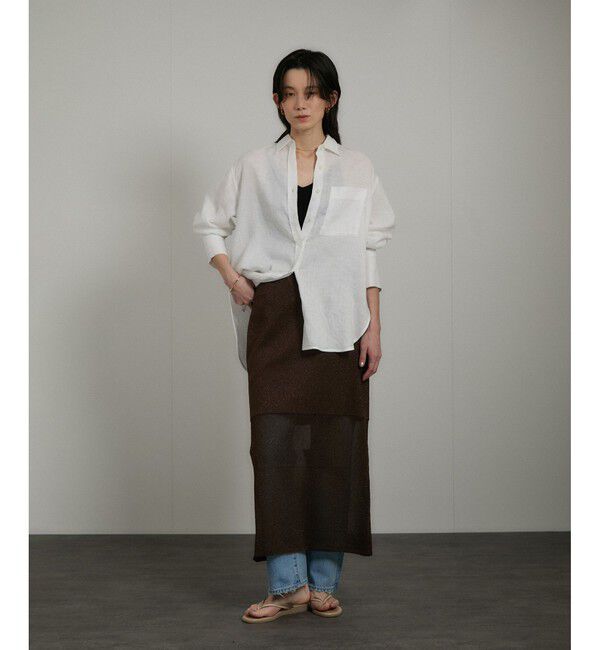 SALON adam et rope'「【WEB限定】ヨーロピアンフラックスリネンオーバーシャツ」|シャツ・ブラウス|