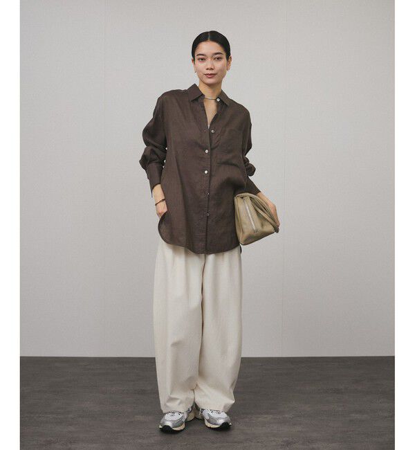 SALON adam et rope'「【WEB限定】ヨーロピアンフラックスリネンオーバーシャツ」|シャツ・ブラウス|