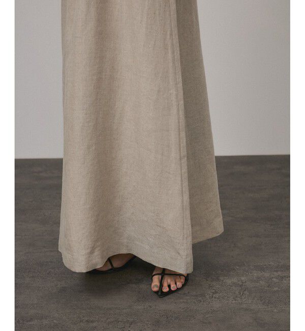 SALON adam et rope'「【WEB限定】ヨーロピアンフラックスリネンサスペンダースカート［取り外し可能］」|スカート|