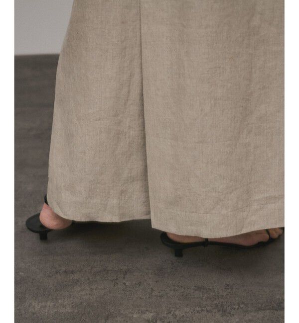 SALON adam et rope'「【WEB限定】ヨーロピアンフラックスリネンサスペンダースカート［取り外し可能］」|スカート|