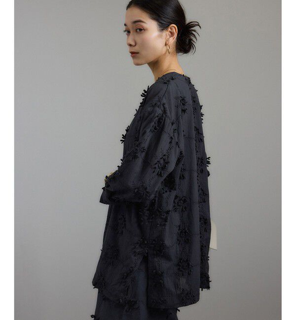 SALON adam et rope'「【WEB限定】３Dフラワーレースジャケット［セットアップ対応］」|シャツ・ブラウス|