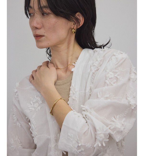 SALON adam et rope'「【WEB限定】３Dフラワーレースジャケット［セットアップ対応］」|シャツ・ブラウス|