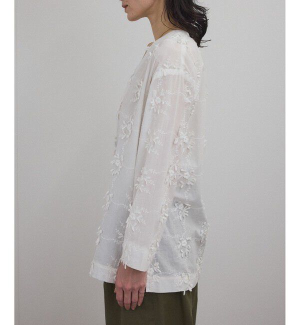 SALON adam et rope'「【WEB限定】３Dフラワーレースジャケット［セットアップ対応］」|シャツ・ブラウス|