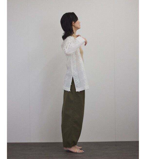 SALON adam et rope'「【WEB限定】３Dフラワーレースジャケット［セットアップ対応］」|シャツ・ブラウス|