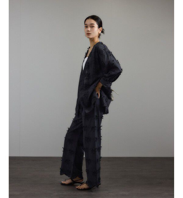 SALON adam et rope'「【WEB限定】３Dフラワーレースジャケット［セットアップ対応］」|シャツ・ブラウス|