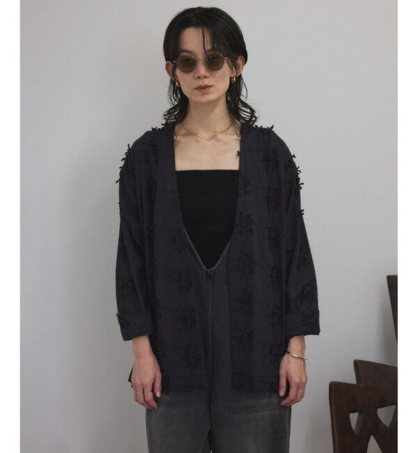 SALON adam et rope'「【WEB限定】３Dフラワーレースジャケット［セットアップ対応］」|シャツ・ブラウス|