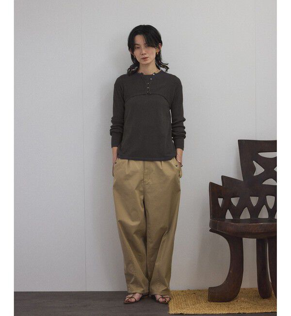 SALON adam et rope'「【WEB限定】ループヤーンノースリーブニットプルオーバー」|タンクトップ|