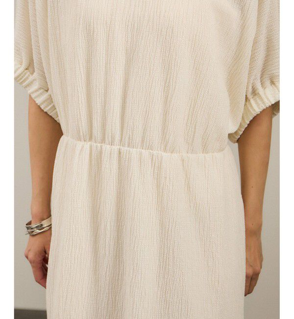 SALON adam et rope'「ヘンプコットンバックVネックワンピース［ドライタッチ・洗える］」|ワンピース|