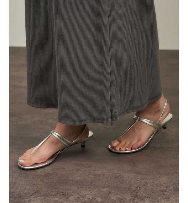 SALON adam et rope'「【WEB限定】ビンテージライクリブナロースカート」|スカート|